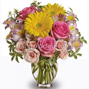 bouquet of Roses and Gerberas