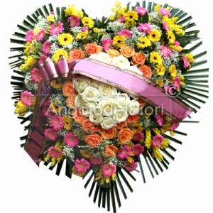 Pillow funeral Shaped Heart