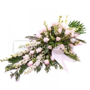 Mazzo Funebre con fiori rosa