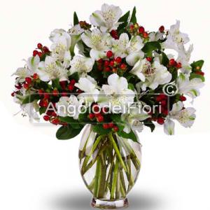 Bouquet with flowers for Christmas