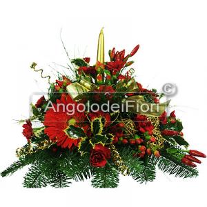 Christmas centerpiece with candle