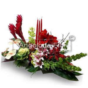 Special Christmas Centerpiece with Flowers