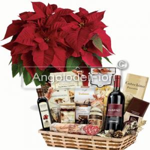 Magnum basket includes a Christmas star and typical products